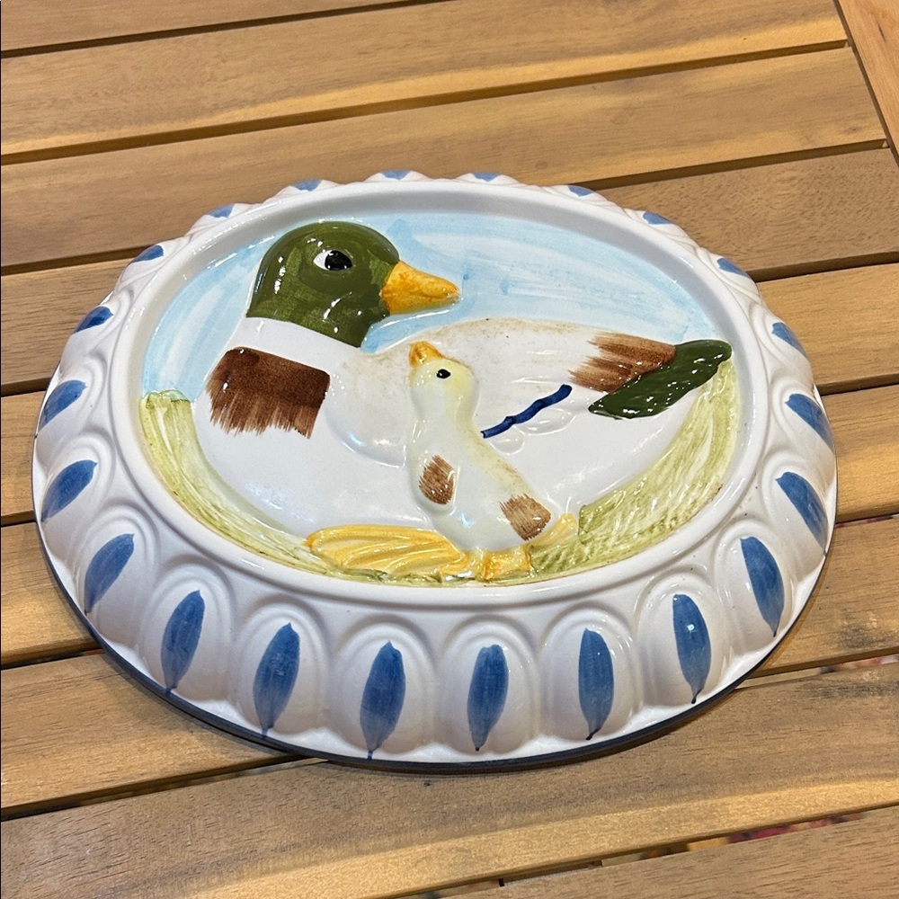 Duck and Duckling Ceramic Plate made in Japan.